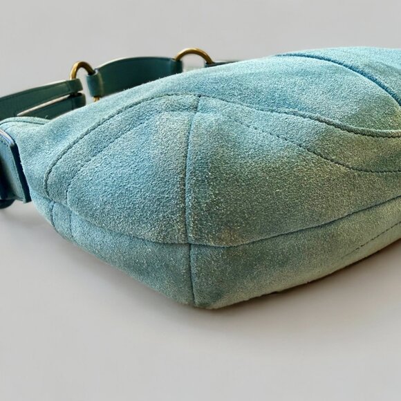 Coach Y2K Blue Suede Small Soho Hobo Shoulder Bag 9415